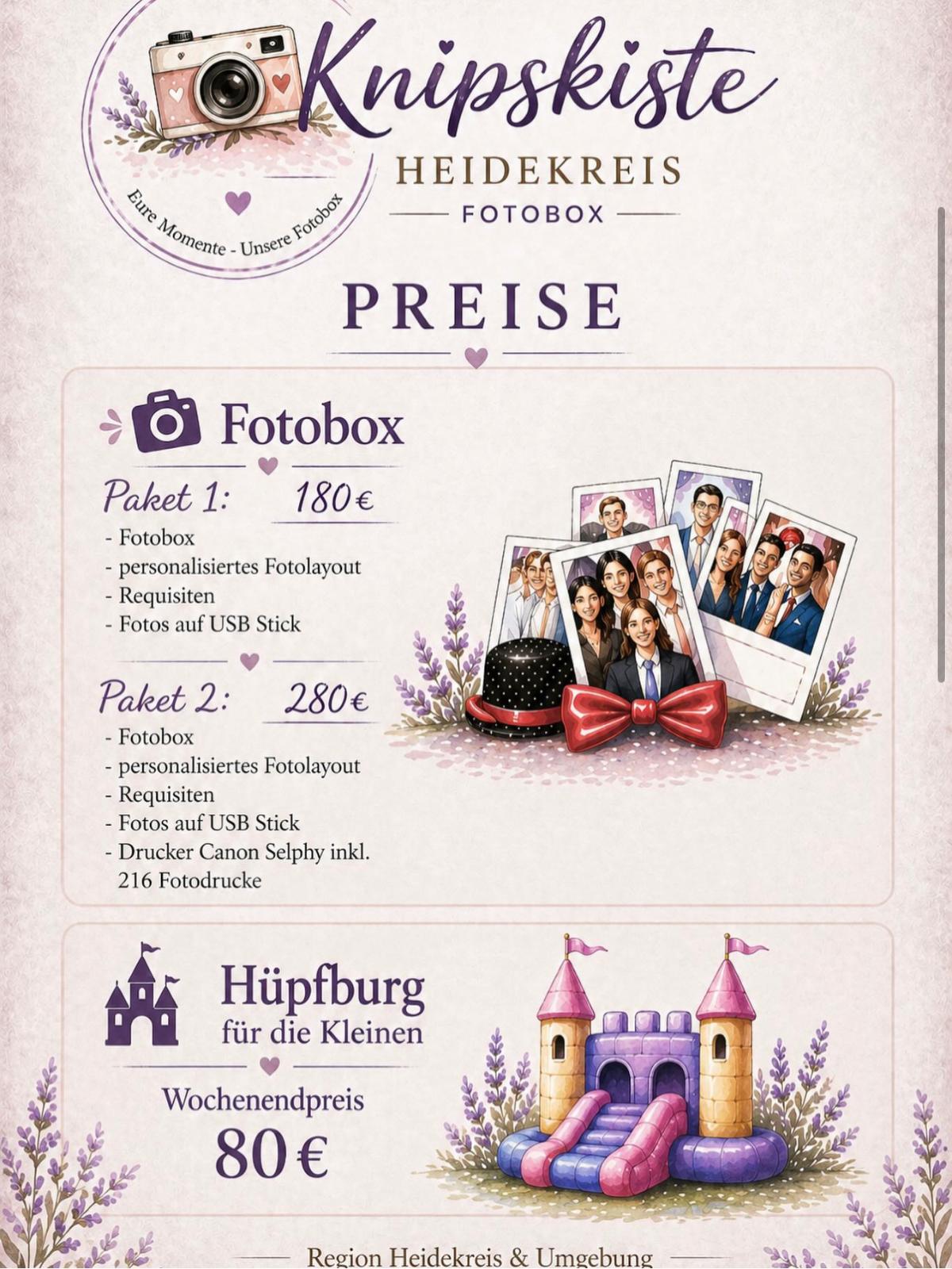 Preisübersicht Knipskiste